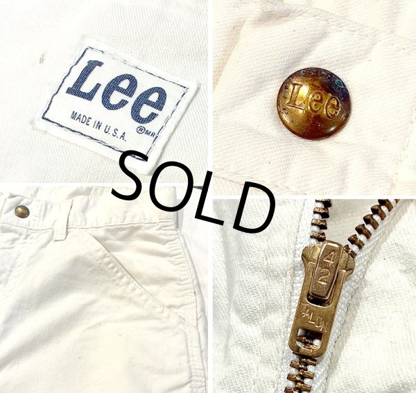 画像3: 70's【ビンテージ】【Lee】【リー】ホワイト 白【ペインターパンツ】【W29程度】  (3)