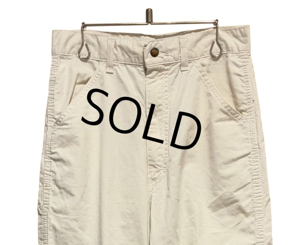 画像4: 70's【ビンテージ】【Lee】【リー】ホワイト 白【ペインターパンツ】【W29程度】  (4)