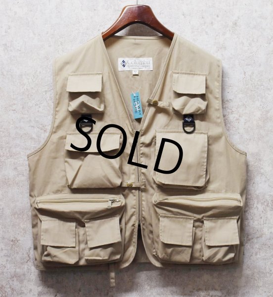 画像1: 【ビンテージ】【コロンビア】【PFG】Performance Fishing Gear【ベージュ】【フィッシングベスト】【サイズL】  (1)