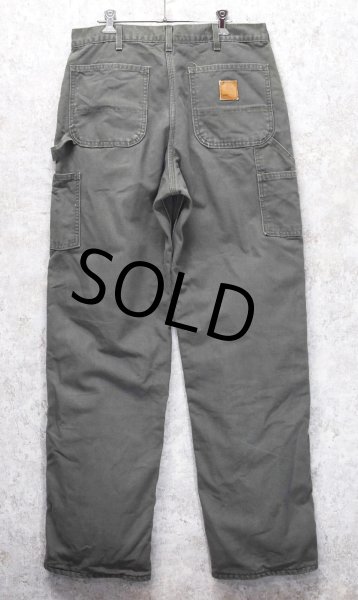 画像5: 90's~【USA製】【ビンテージ】【カーハート】【carhartt】チャコール【コットン】裏地付き【ペインターパンツ】【33ｘ34】  (5)