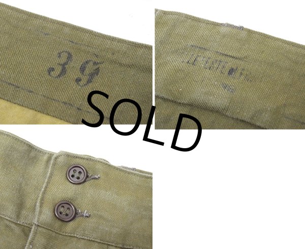 画像2: 【50'ｓ∼】【ビンテージ】【フランス軍】【フレンチアーミー】M47【M-47前期】サイズ39【フィールドトラウザーズ】【カーゴパンツ】【ｗ42程度】  (2)