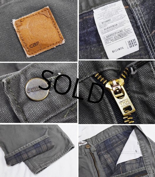 画像3: 90's~【USA製】【ビンテージ】【カーハート】【carhartt】チャコール【コットン】裏地付き【ペインターパンツ】【33ｘ34】  (3)