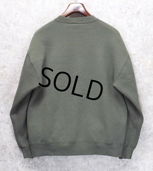 画像3: 90'ｓ【USA製】【RUSSELL】ラッセル 【ビンテージ】若草色【無地】【クルーネック】前V スウェット【サイズL】  (3)