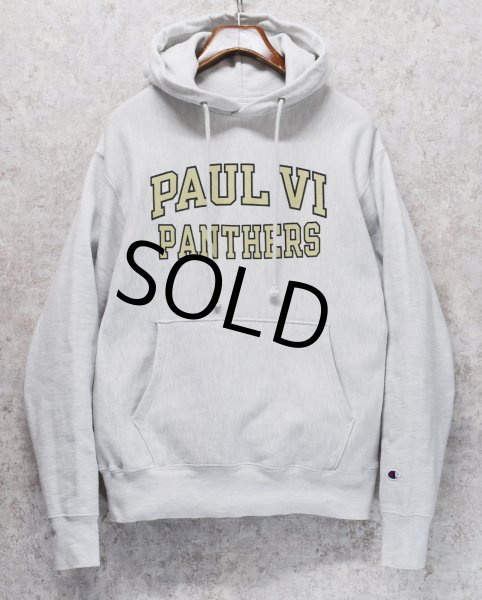 画像1: 【チャンピオン】【Champion】【PAUL VI PANTHERS】グレー【リバースウィーブパーカー】【サイズM】  (1)
