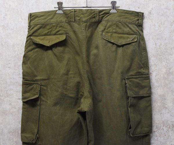 画像4: 【50'ｓ∼】【ビンテージ】【フランス軍】【フレンチアーミー】M47【M-47前期】サイズ39【フィールドトラウザーズ】【カーゴパンツ】【ｗ42程度】  (4)