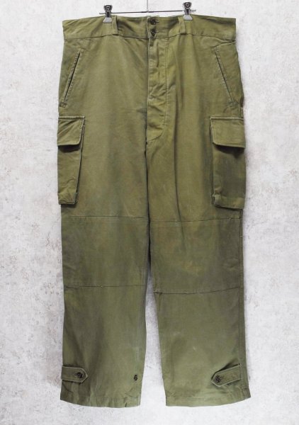 画像1: 【50'ｓ∼】【ビンテージ】【フランス軍】【フレンチアーミー】M47【M-47前期】サイズ39【フィールドトラウザーズ】【カーゴパンツ】【ｗ42程度】  (1)