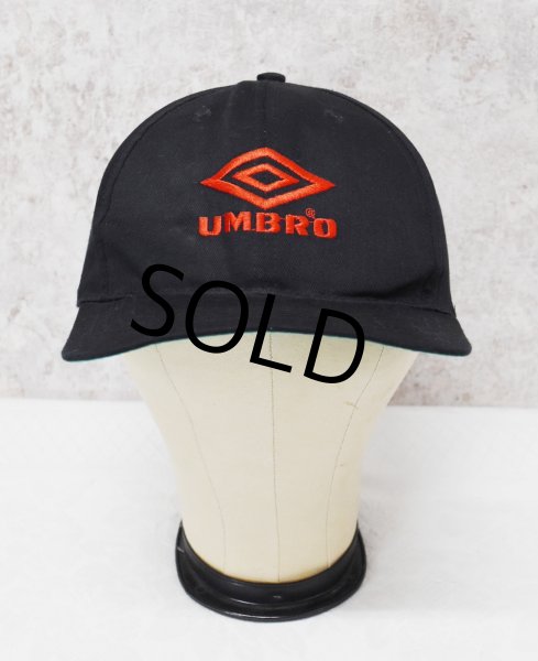 画像1: 【ビンテージ】【UMBRO】【アンブロ】【黒】ツバ裏緑【キャップ】【サイズフリー】BBキャップ  (1)