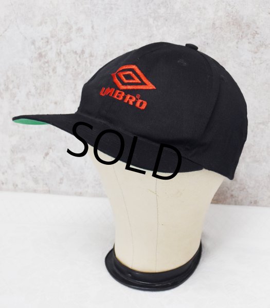 画像3: 【ビンテージ】【UMBRO】【アンブロ】【黒】ツバ裏緑【キャップ】【サイズフリー】BBキャップ  (3)