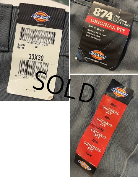 画像4: 未使用品 ビンテージ【ディッキーズ】【Dickies】【874】【グレー】【ワークパンツ】【33ｘ30】  (4)