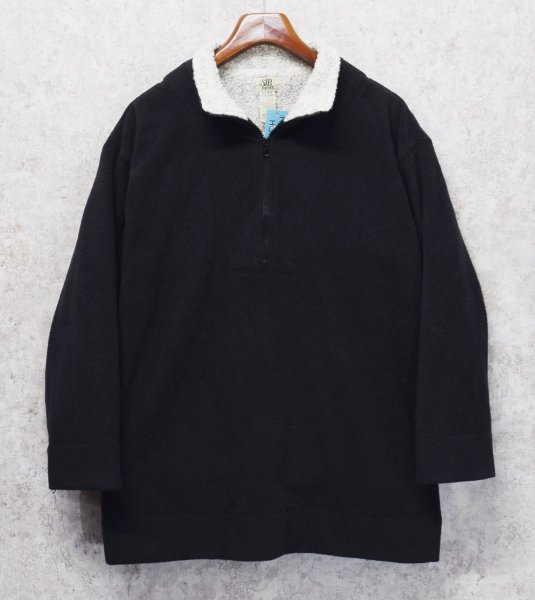 画像1: 90's【USA製】【SJB Sport】黒 ハーフジップ【フリースジャケット】【首元裏ボア付き】フリース【サイズXL】  (1)