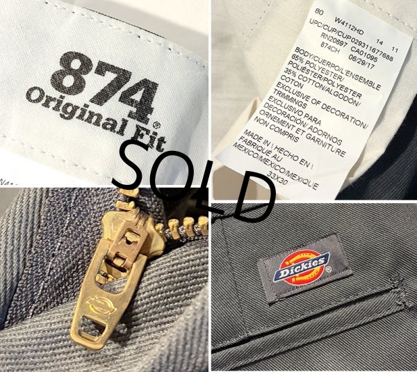 画像3: 未使用品 ビンテージ【ディッキーズ】【Dickies】【874】【グレー】【ワークパンツ】【33ｘ30】  (3)