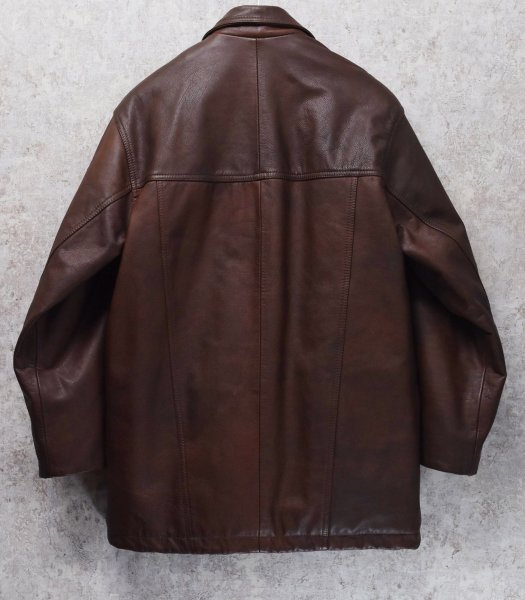 画像3: 程度良好【ビンテージ】【TROTTER】トロッター【ブラウン】【レザーコート】【レザージャケット】  (3)
