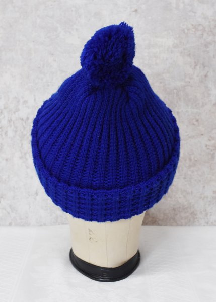 画像7: 【ビンテージ】【FARMUTUAL】ファーム・ミューチュアル【青】【ボンボン付き】【ニットキャップ】【ニット帽】   (7)