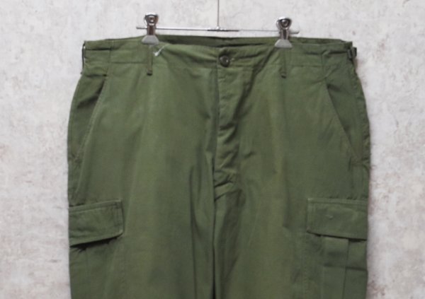 画像4: 【60's】【米軍実物】【ビンテージ】 【U.S.ARMY】ノンリップ【ジャングルファティーグパンツ】【L-Short】  (4)