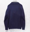 画像3: ビンテージ【ORVIS】オービス【紺×首元グレー】【ラムズウール】ショールカラーカーディガン【ウールカーディガン】【サイズＬ】  (3)
