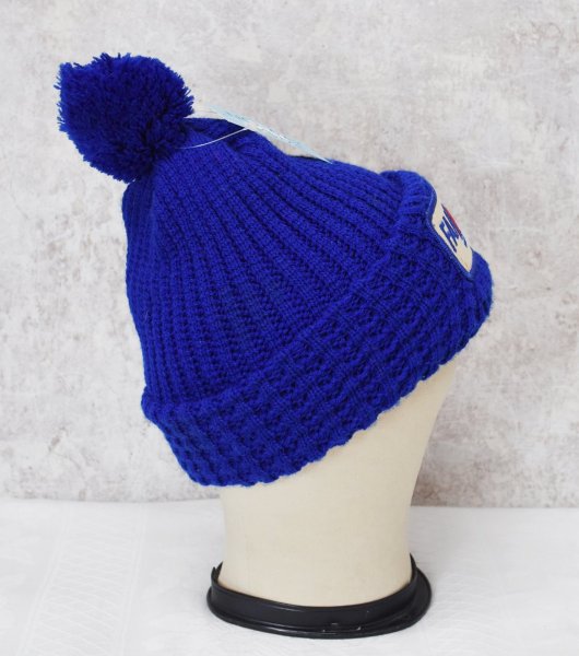 画像6: 【ビンテージ】【FARMUTUAL】ファーム・ミューチュアル【青】【ボンボン付き】【ニットキャップ】【ニット帽】   (6)