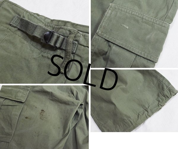 画像3: 【60's】【米軍実物】【ビンテージ】 【U.S.ARMY】ノンリップ【ジャングルファティーグパンツ】【L-Short】  (3)