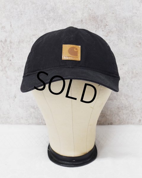 画像1: 【ビンテージ】【carhartt】【カーハート】【黒】【ロゴ入り】 【ベースボールキャップ】フリーサイズ    (1)