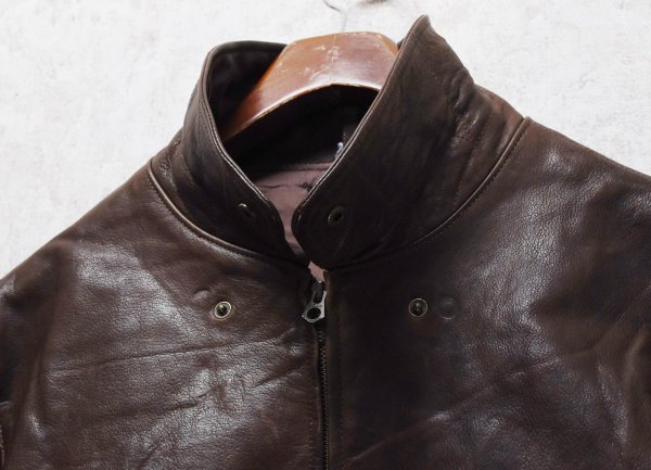 画像3: ビンテージ【ラルフローレン】POLO RALPH LAUREN【ブラウン】【A-2タイプ】【レザージャケット】【サイズXL】  (3)