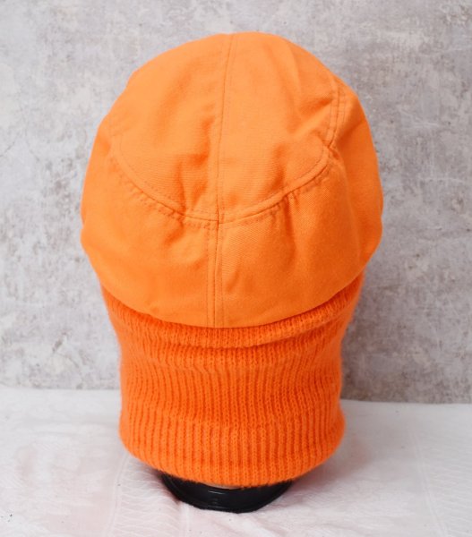 画像4: 【ビンテージ】カベラス【cabela's】オレンジ【フェイスマスク付き】キャップ【ニット帽】【サイズXL】  (4)