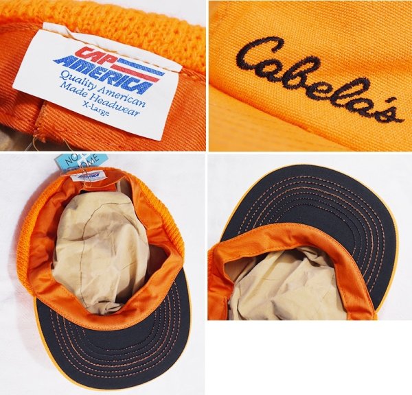 画像2: 【ビンテージ】カベラス【cabela's】オレンジ【フェイスマスク付き】キャップ【ニット帽】【サイズXL】  (2)