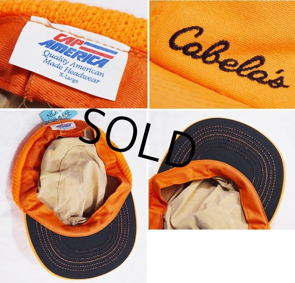 画像2: 【ビンテージ】カベラス【cabela's】オレンジ【フェイスマスク付き】キャップ【ニット帽】【サイズXL】  (2)
