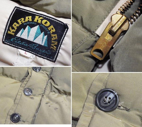 画像2: 60's【ビンテージ】【Eddie Bauer】【エディーバウアー】KARAKORAM【カラコラム】オリーブグリーン【ダウンジャケット】【サイズL】  (2)