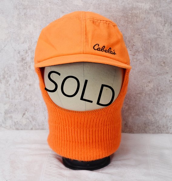 画像6: 【ビンテージ】カベラス【cabela's】オレンジ【フェイスマスク付き】キャップ【ニット帽】【サイズXL】  (6)