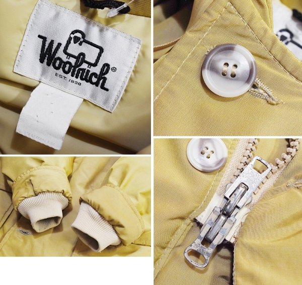 画像2: 70's【ビンテージ】【ウールリッチ】【Woolrich】【ベージュ】【中綿入り】【ファーフード付き】【中綿ダウンジャケット】【サイズM程度】  (2)