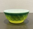 画像1: 【ファイヤーキング】【Fire King】キンバリー グリーンｘイエロー　チリボウル【シリアルボウル】  (1)
