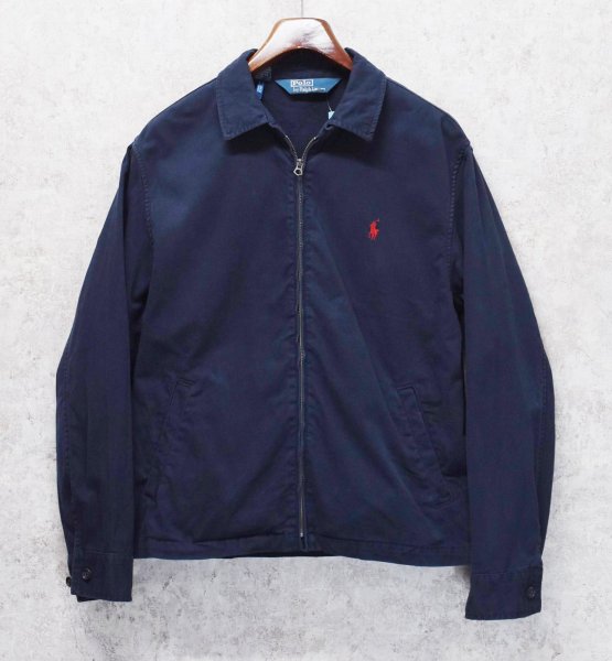 画像1: 【ラルフローレン】【POLO RALPH LAUREN】ビンテージ【紺】【コットン】ブルゾン【スウィングトップ】【サイズＬ】  (1)