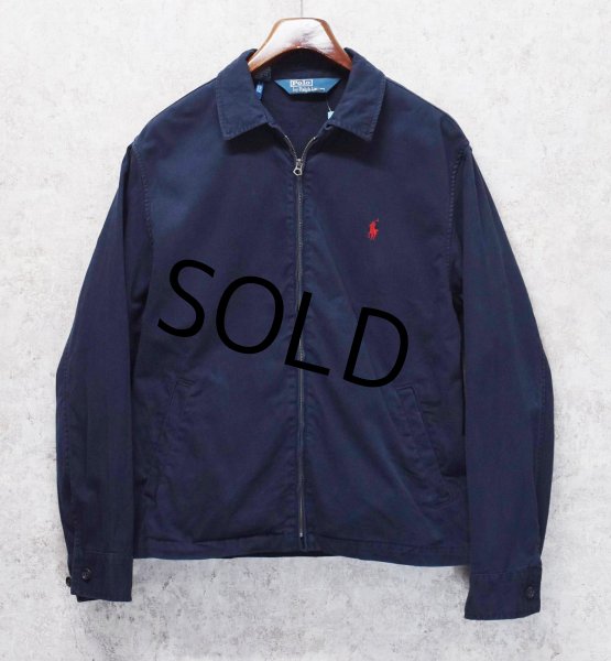 画像1: 【ラルフローレン】【POLO RALPH LAUREN】ビンテージ【紺】【コットン】ブルゾン【スウィングトップ】【サイズＬ】  (1)