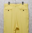 画像4: 90’S~ デッドストック USA製【JAMES LORD】ジェームズ・ロード【黄色】レーヨン ２タック【パンツ】【W34】  (4)