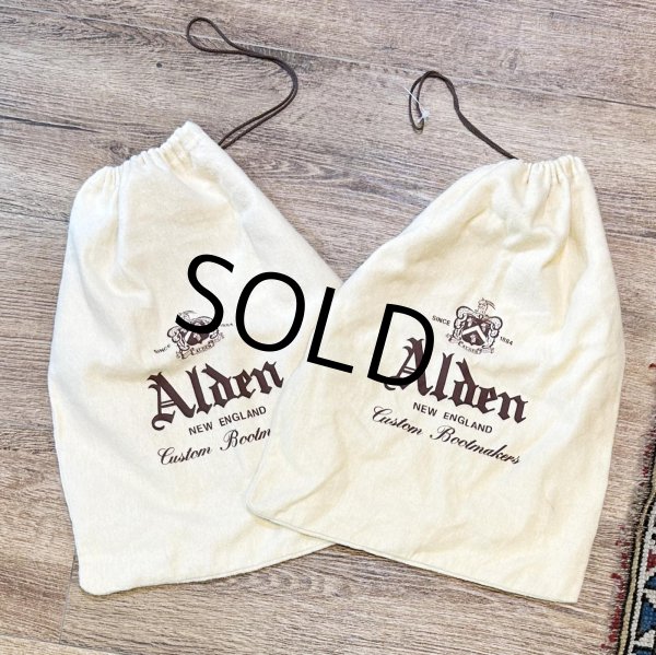 画像1: 【ビンテージ】【Alden】オールデン 純正【生成り】【シューズバッグ】巾着 2枚セット  (1)