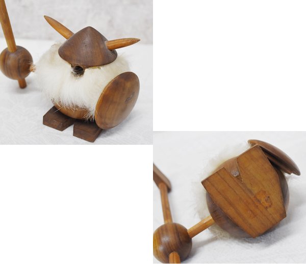 画像2: 50〜60’ｓ【ビンテージ】アンティーク【Noggins】【ノギンス】【バイキング】木製【人形】  (2)