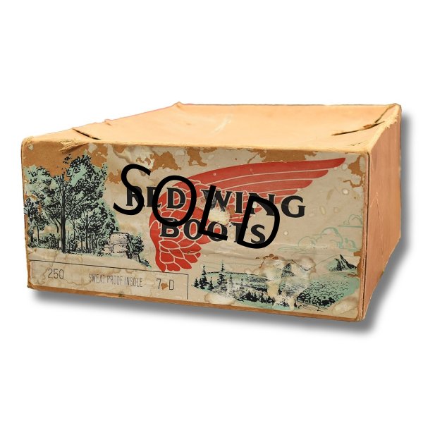 画像1: デッドストック【50's】【Red Wing】【レッドウィング】250【TUFFY】青タグ【ブラウン】レザーシューズ【１０ホールブーツ】【7D】【25cm程度】  (1)