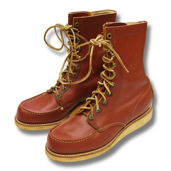 画像1: デッドストック【50's】【Red Wing】【レッドウィング】250【TUFFY】青タグ【ブラウン】レザーシューズ【１０ホールブーツ】【7D】【25cm程度】  (1)