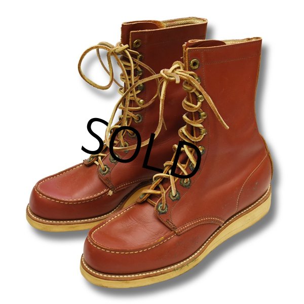 画像2: デッドストック【50's】【Red Wing】【レッドウィング】250【TUFFY】青タグ【ブラウン】レザーシューズ【１０ホールブーツ】【7D】【25cm程度】  (2)
