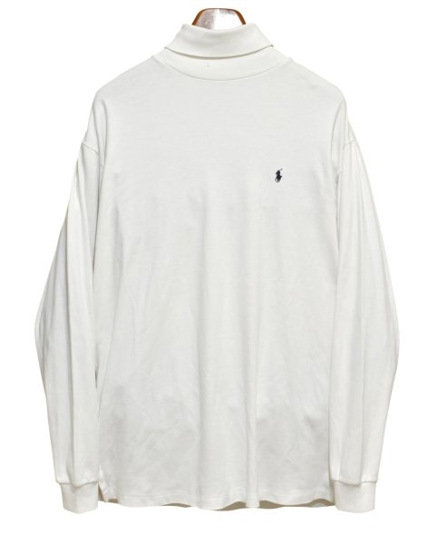 画像1: USA製【ラルフローレン】POLO RALPH LAUREN ビンテージ【白】【タートルネックロンT】【サイズXL】  (1)