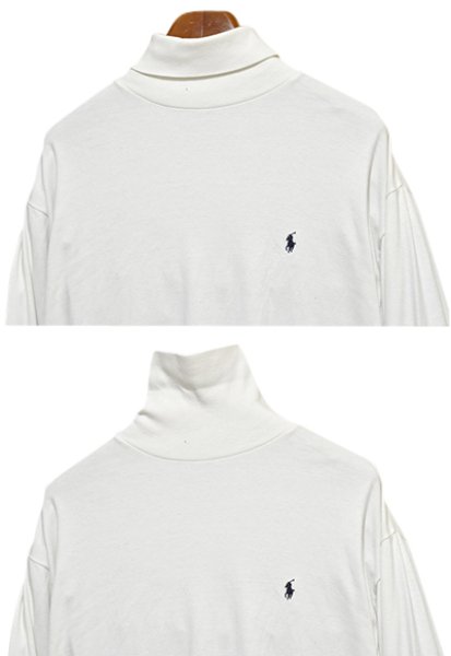 画像3: USA製【ラルフローレン】POLO RALPH LAUREN ビンテージ【白】【タートルネックロンT】【サイズXL】  (3)