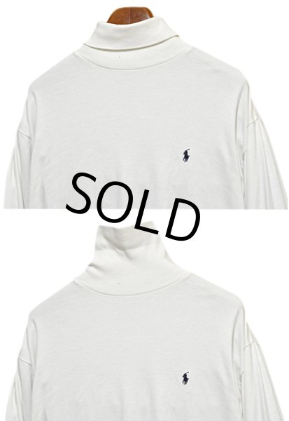 画像3: USA製【ラルフローレン】POLO RALPH LAUREN ビンテージ【白】【タートルネックロンT】【サイズXL】  (3)