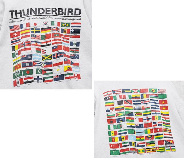 画像3: ~90's【ビンテージ】USA製【ONEITA】【オニータ】【国旗プリント】グレー【スウェット】【サイズL】  (3)