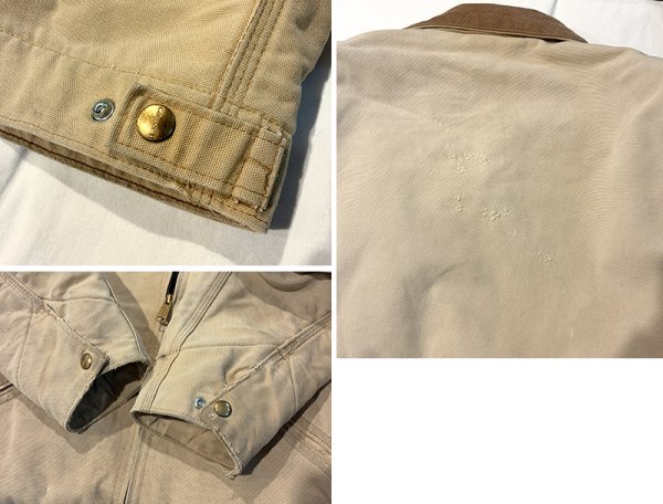 画像3:  USA製 ビンテージ【carhartt】【カーハート】デトロイトジャケット【ダック地】裏地ブランケット【US44】  (3)