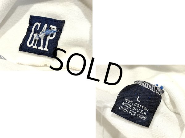 画像2: 90's ビンテージ USA製【GAP】オールドギャップ【白】無地【タートルネックロンT】【サイズL】  (2)