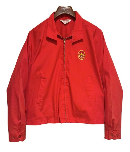 画像1: 〜70’ｓ【ビンテージ】ボーイスカウト【BOY SCOUT OF AMERICA】【赤】【スウィングトップ】【ジップアップブルゾン】【サイズXL】  (1)