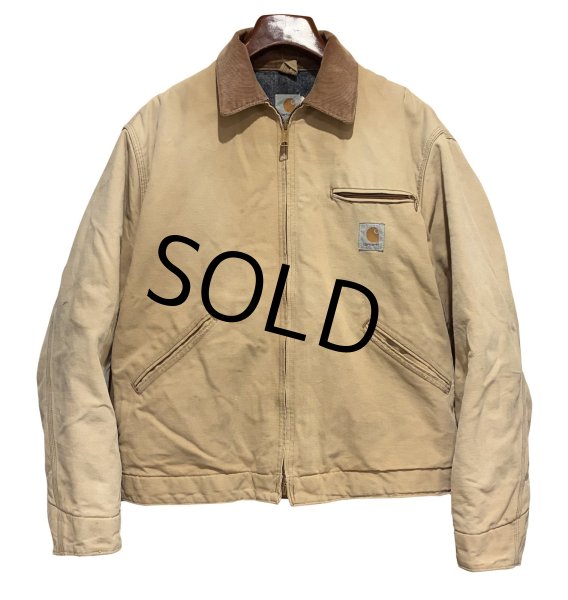 画像1:  USA製 ビンテージ【carhartt】【カーハート】デトロイトジャケット【ダック地】裏地ブランケット【US44】  (1)