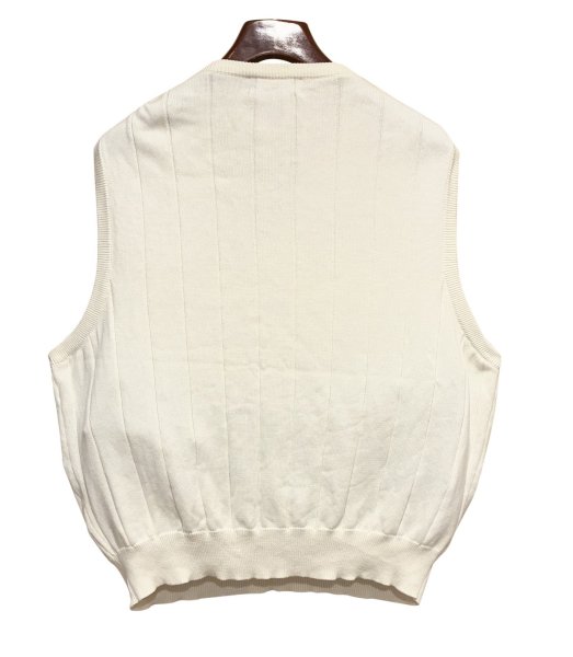画像3: 程度良好!! 90's USA製 POLO GOLF ポロゴルフ【ビンテージ】【ラルフローレン】【白】ハリヌキ【コットンニットベスト】胸ロゴ入り【サイズXＬ】  (3)