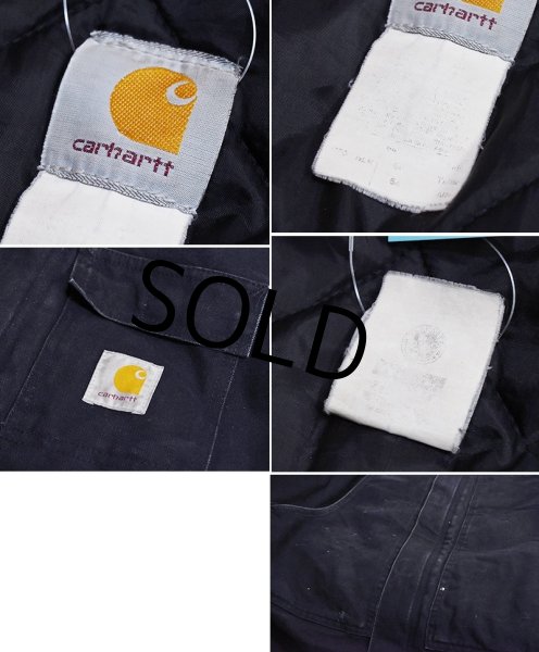 画像2: ビンテージ【carhartt】【カーハート】【黒】トラディショナルコート【ブランケット裏地付き】【ダック地】【ワークジャケット】【XＬ程度】  (2)