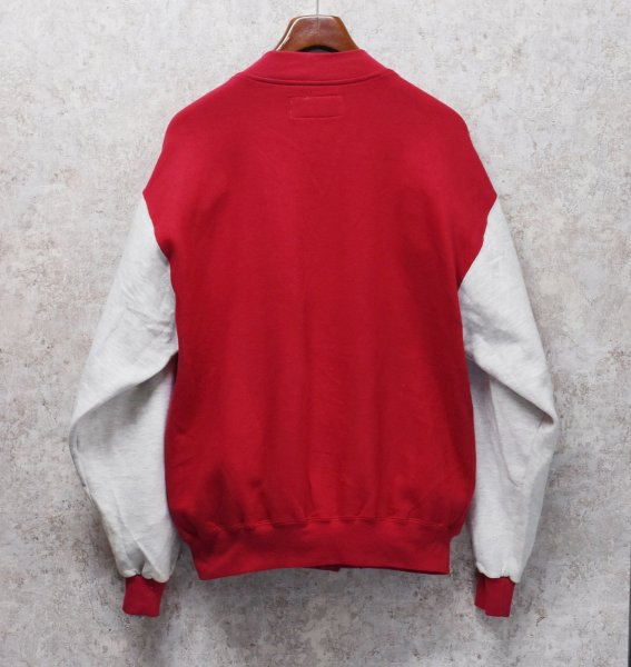 画像3: 90's USA製【ビンテージ】RUSSEL【ラッセル】【赤ｘグレー】【スウェットスタジャン】【サイズM】  (3)
