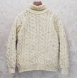 画像1: 【アイルランド製】ビンテージ【John Molloy】ジョン モロイ ネップ入り【タートルネック】【フィッシャーマンセーター】【サイズS程度】   (1)